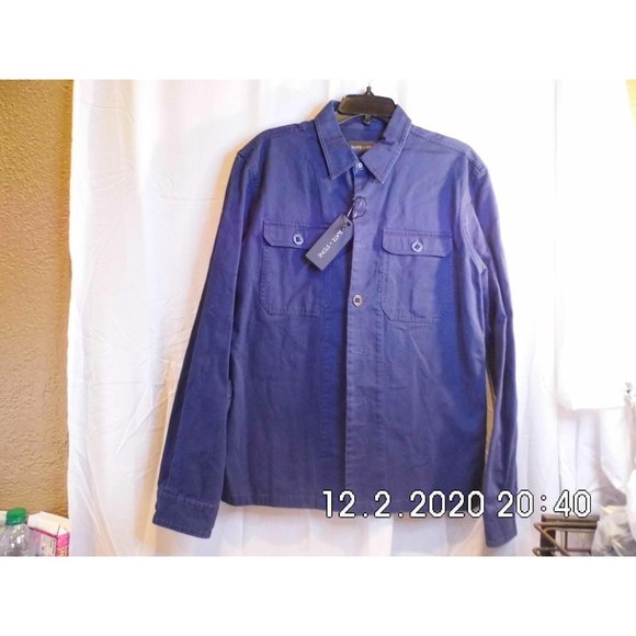 Slate & Stone Pocket Front Shirt Jacket Blue M - Picture 3 of 4